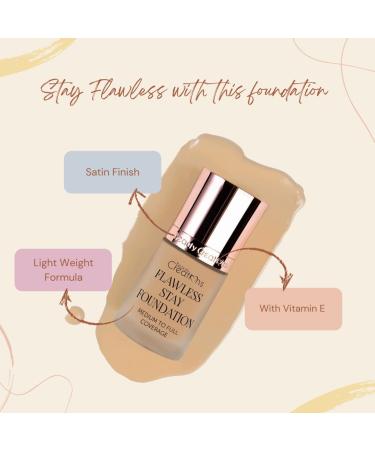 Flawless Stay Foundation Shade 4.1 - Long-Lasting Coverage for Perfect Complexion - Buy Online on GoSupps.com