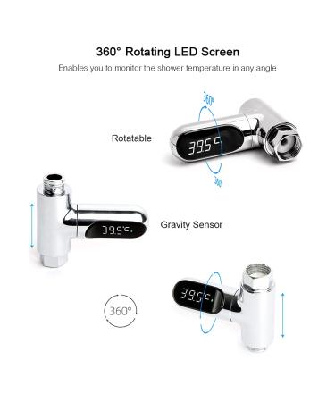 Starlight LED Temperature Display Umbrella | 0 C/ F Baby Bath Water Thermometer | 360 Rotatable for Kitchen & Bathroom | International Shipping Available - Buy Online on GoSupps.com