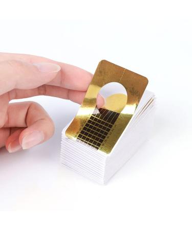 100 Pieces Self-Adhesive Nail Stencil Template for Gel Nails & Extensions - Golden Design for Perfect Nail Art - Buy Online on GoSupps.com