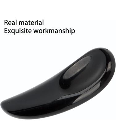 Mini Makeup Mask Spatula Curved Cosmetic Spatula Scoop Mini Gua Sha Jadestone Curved Makeup Eye Cream Cosmetic Spatula (Black) - Buy Online on GoSupps.com