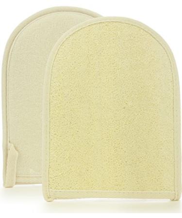 Loofah Mitt 3 Pack - Large 6x8 Body Scrubber Sponge for Men and Women - Natural Exfoliating Glove - Shower and Bath Exfoliator - Buy Online on GoSupps.com