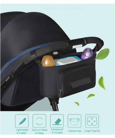 Yiwang Black Stroller Bag Organizer - Premium Backpack for Moms | Buggy Accessories & Car Basket - International Shipping - Buy Online on GoSupps.com