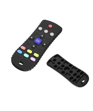 Viyuse Remote Teether for Babies | TV Remote Control Shape | Early Educational Sensory Toy | Teething Relief | Infant Teether for 12 Months - Black - Buy Online on GoSupps.com