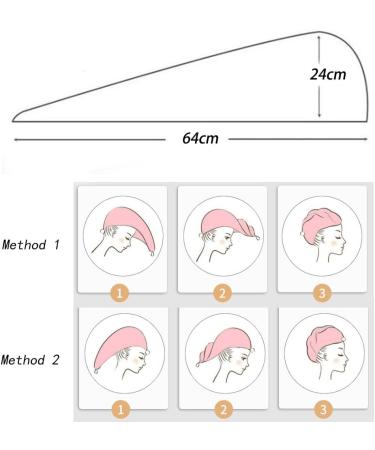 Anller 2 Pack 100% Cotton Hair Towel Wrap for Women - Red & Blue | Hair Drying Towel with Button | Dry Hair Hat Shower Head Towel - Buy Online on GoSupps.com