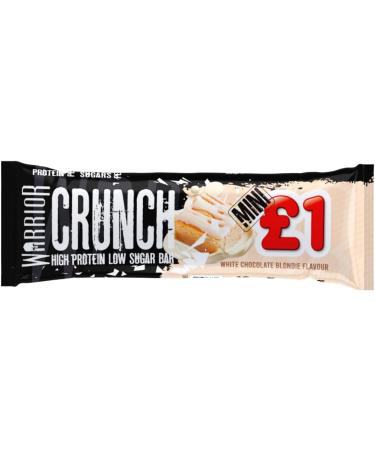 Warrior Crunch Mini Protein Bars 9g+ Protein Per Bar Low Carb Low Sugar Snack 24 Pack x 32g (White Chocolate Blondie) - Buy Online on GoSupps.com