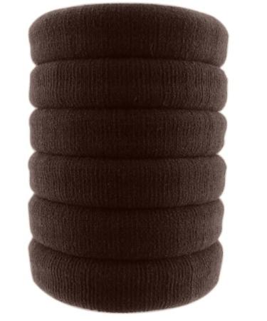 Styla Hair 6 Pack Brown Elastic Bands for Thick Curly Hair - Seamless No Crease Design for All Day Comfort & Hold - Great for Sports - Women & Men - Buy Online on GoSupps.com