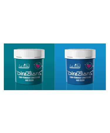 La Riche Directions hair color set of 1x Turquoise and 1x Lagoon Blue blue 88 ml (pack of 2)