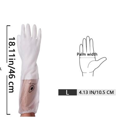 KKRAUS Kitchen Non-Slip Cleaning Gloves Reusable Rubber Gloves Durable Waterproof Dishwashing Gloves 3 Pairs Household Gloves Large White - Buy Online on GoSupps.com