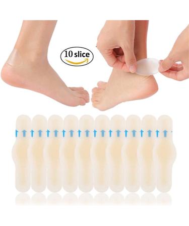 10-Piece Blister Gel Guard Adhesive Tabs for Bladder Protection & Heel Cushion - Hydrocolloid Skin Pads for Runners & Hikers - Pressure Wound Relief 20x65mm - Buy Online on GoSupps.com