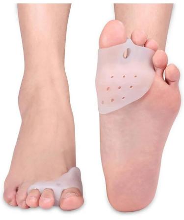 ALINZO Gel Toe Separator - Silicone Bunion Corrector for Women - Toe Straightener and Spreader for Hallux Valgus Correction - Transparent Silicone - Buy Online on GoSupps.com
