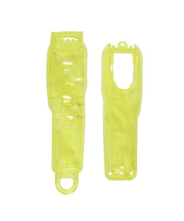 Desikixudy 1Set Light Yellow Hair Clipper Back Housing Cover Clear Front Lid for Hair Trimmer Tools Kit