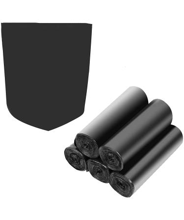 AuPHX 4-6 Gallon Biodegradable Trash Bags 100 Counts Kitchen Eco Friendly Garbage Bags Small Extra Thickening Trash Bags for Office Bathroom Kitchen Waste Home Yard Bins black