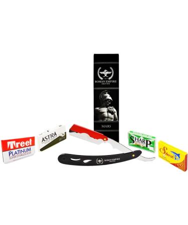 Razor Blades Club Roman Reich Razor Mars new razor professional hairdresser for beard mustache and contours with 20 blades (Astra-Hharp-Hhark-Voskhod) (steel 1 unit) - Buy Online on GoSupps.com