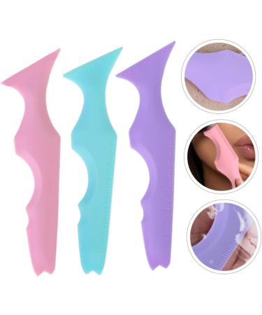 Outanaya Blue Eyeliner Pencil 3pcs Silicone Beauty Ruler Eyeliner Stencils Purple Eyeliner Pencils Vintage Hair Comb The Face - Buy Online on GoSupps.com