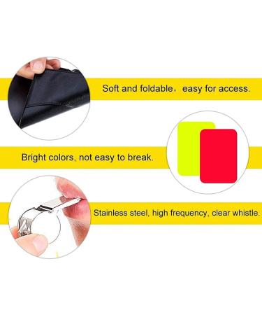 Chanehann Sport Referee Cards Set - Red & Yellow Cards with Bag Point Book Pencil & Metal Whistle for Football & Basketball - International Shipping Available - Buy Online on GoSupps.com