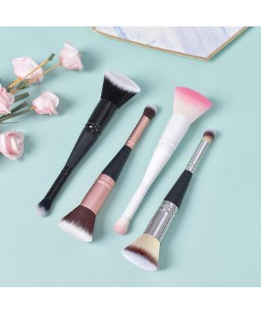 WMZWY Makeup Brushes Dual-ended Foundation Brush Concealer Brush Brush Perfect for Any Look Premium Luxe Hair Rounded Flawless Brush Ideal for Liquid Cream Powder Blending. (Black) - Buy Online on GoSupps.com