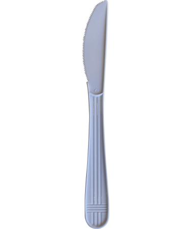 Value Plus (1000 Count) White Disposable Knife Heavy Weight Polypropylene Cutlery for Birthday Party Picnic Barbecue Ideal for Office & Take Away