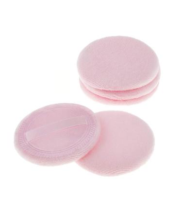 Jimking 5 pieces Powder Quaste round make-up powder sponge made of applianter cotton air cushion puff with band powder quack for for use bb cream liquid foundation cream foundation loose powder pink