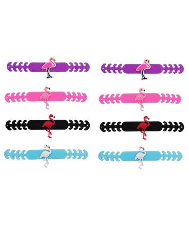 CLISPEED Plate 8pcs Flamingo Anti Strangle Mask Masks Face Mask Lipgloss Ear Masks 17.5*2cm