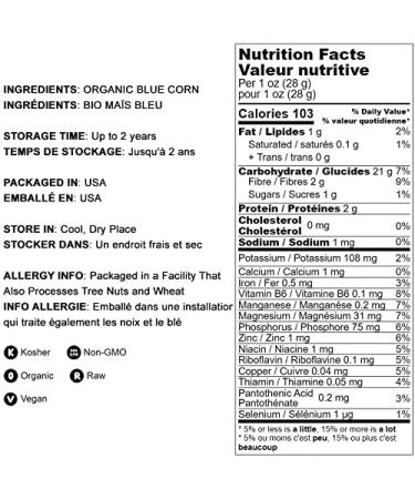 Organic Blue Corn Kernels 3 lbs - Non-GMO Vegan Bulk Cereal Grain with Vitamin B6 & Phosphorus, Ideal for Grinding, Stews, Casseroles & Soups - Buy Online on GoSupps.com