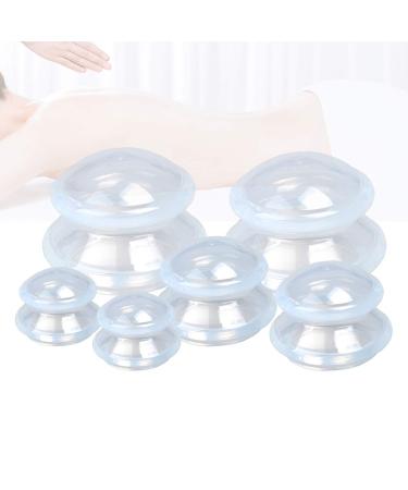 QISEEYA 6 Pieces Cupping Therapy Set-Silicone Cupping Therapy,3 Sizes Professional Studio and Home Cupping Set,More Potent Suction,Suitable for Cellulite,Joint Pain Relief,Myofascial Massage (White)