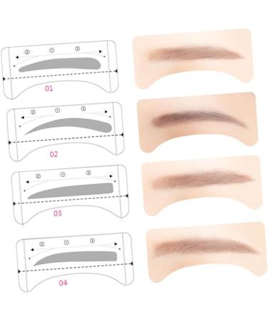 FOMIYES 24 Pcs 48 Eyebrow Makeup Tools Eyebrow Card Eyebrow Template Sticker Stencil Eyebrow Trimming - Buy Online on GoSupps.com