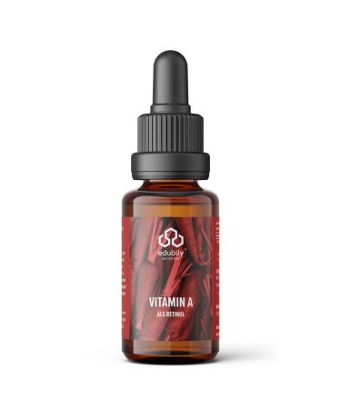 Edubily Nutrition vitamin A drops as a retinol oil 400 I.E. Retinylpalmitat per drop - 2000 i.e. per day vegan in MCT oil made of coconut