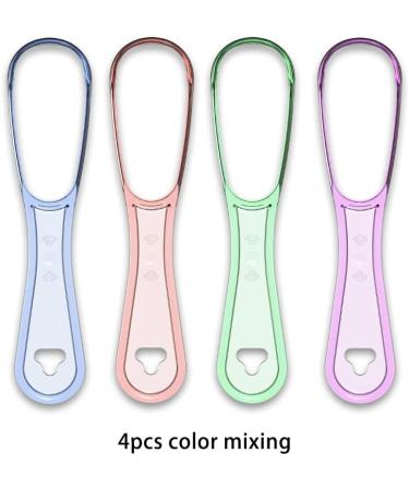 Bokioesde Tongue Cleaner Set - 4-Piece Reusable Tongue Scrapers & Hygiene Brushes for Kids - Travel-Friendly Unisex Oral Care Tool - Buy Online on GoSupps.com