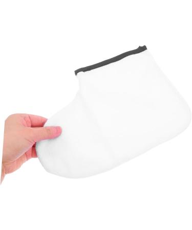 Paquet Paraffine pour Pieds Taille Fine Coton Doux Masques Hydratants Pieds Soin Spa Beaut Usage Professionnel et Maison Beige Bord Noir - Buy Online on GoSupps.com