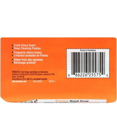 Permatex 25575 Fast Orange Pumice Bar Hand Soap 5.75 oz. - Effective Heavy-Duty Hand Cleaner - Buy Online on GoSupps.com