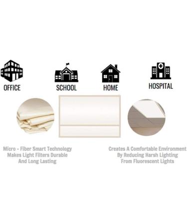 ShadeMAGIC Fluorescent Light Filter Covers (Mocha) - Diffuser Pack Eliminate Harsh Glare That Causes Eyestrain and Head Strain The The Classroom or at Office. (4) - Buy Online on GoSupps.com