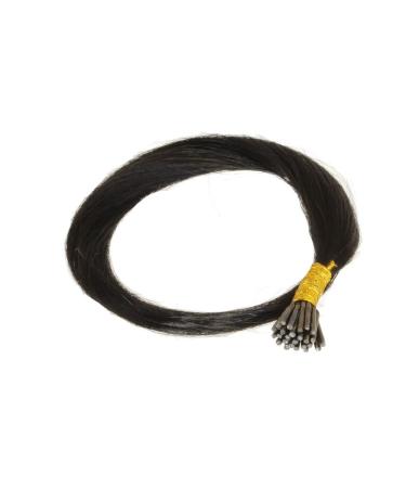 Buy Hair2Heart 25 Microring I-Tip Extensions - 60cm Real Hair 1g Strands Straight Color 1 Black - International Shipping - Buy Online on GoSupps.com