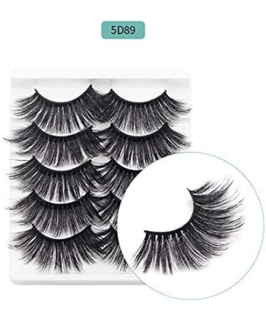 Desikixudy 5 Pairs 25mm Eyelashes Eyelashes Lashes Natural Dramatic Volume Eyelashes Extension False Eyelashes 5D89 - Buy Online on GoSupps.com