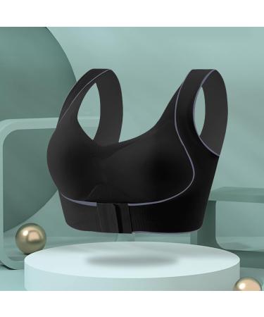 Riou Women's Summer Outfit - Seamless Black Big Underwear & Chest Vest with Front Buckle - Buy Online on GoSupps.com