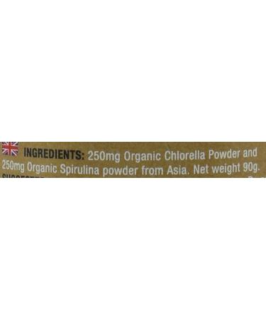 Green Origins Organic Chlorella and Spirulina Tablets 500mg Pack of 180 - Buy Online on GoSupps.com