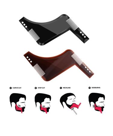 Beard Templates & Stencils - 2-Piece Beard Contour Set for Perfect Styling | Beard Care Tools for Full & 3-Day Beards - Buy Online on GoSupps.com