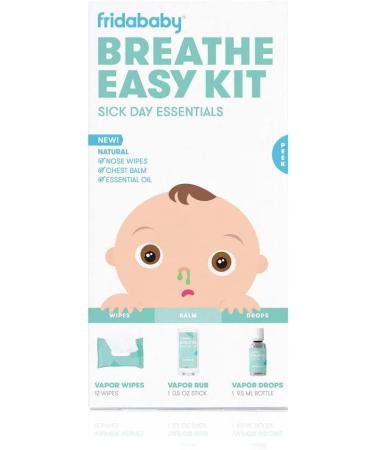 Breathe Easy Kit: FridaBaby Sick Day Essentials - Natural Vapor Wipes, Organic Vapor Rub, Drops - Buy Online on GoSupps.com