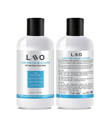 Buy LAVO Glycolic Acid Face Wash - Exfoliate Acne Blackheads & Clogged Pores | For Oily & Combination Skin - Buy Online on GoSupps.com