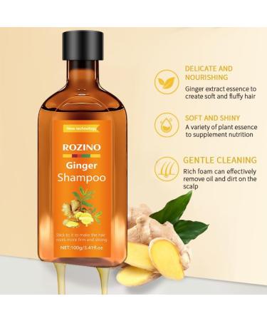 Ginger Shampoo Hair Serum Anti Hair Loss Shampoo Ginger Shampoo Moisturizing and Firming for Hair Natural Formula with Gentle Ginger and Ginger Serum - Buy Online on GoSupps.com