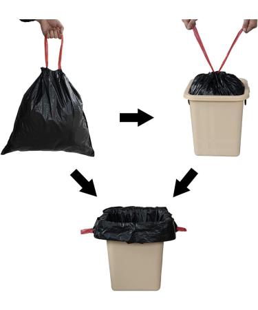 Begale 110 Counts 8 Gallon Garbage Bags Drawstring Trash Bag Black - Buy Online on GoSupps.com