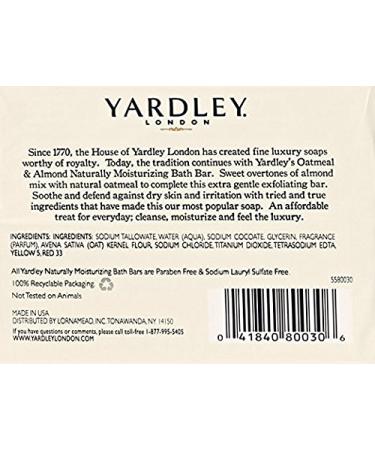 Yardley London Oatmeal and Almond Moisturizing Bath Bar 4.25 oz, 12-Pack - Buy Online on GoSupps.com