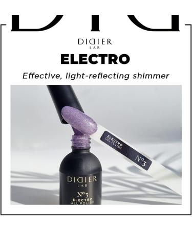 Didier Lab - Premium Gel Nail Polish Electro No.3 - Gel Nail Varnish - Nail Art - Long-Lasting High Gloss Wear - Easy to Apply - Gel Nails - Rich Pigment - UV/LED - Chip Resistant - Buy Online on GoSupps.com