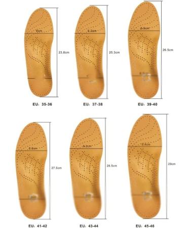 Shop Leather Orthotic Insoles for Flat Feet & High Arch Support | EU 45 46 Orthopedic Shoe Soles - Buy Online on GoSupps.com
