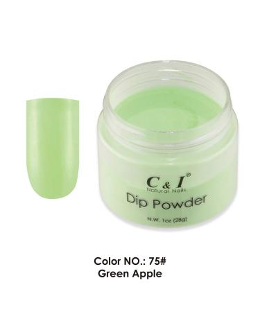 Dip Powder Color No # 75 Green Apple Nail Gel Effect Blue Color System 1 oz 28 g