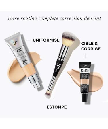 IT Cosmetics CC+ Cr me Fond de Teint Haute Couvrance SPF 50 Correcteur de Teint & S rum Anti- ge Formul avec Niacinamide & Acide Hyaluronique Fini Naturel Pour Tous Types de Peau Light Medium 12 ml - Buy Online on GoSupps.com