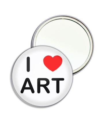 I love Art - 77mm Round Compact Mirror