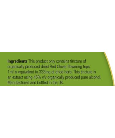 Organic Herbal Remedies Red Clover Tincture 100 ml - Buy Online on GoSupps.com