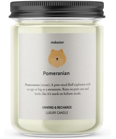 Pomeranian Candle - 220g Soy Wax with Vanilla Jasmine & Almond - Perfect Gift for Dog Lovers - Makester - Buy Online on GoSupps.com