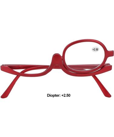 Shop Fashionable Magnifying Makeup Glasses for Women - Rotatable Red Design (+2.50 Magnification) | International Shipping Available - Buy Online on GoSupps.com