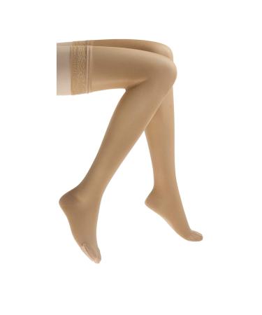 BSN Medical 119377 JOBST Compression Stocking Thigh High 15-20 mmHG Closed Toe Lace Small Natural S Natural